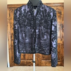 Adriana papell evening sequin jacket size s